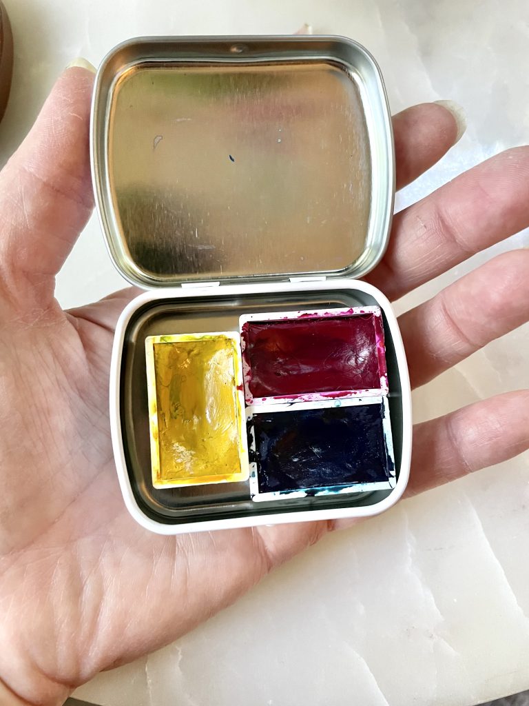 Empty Watercolor Palette Tin Color Mixing Palette Paint Storage