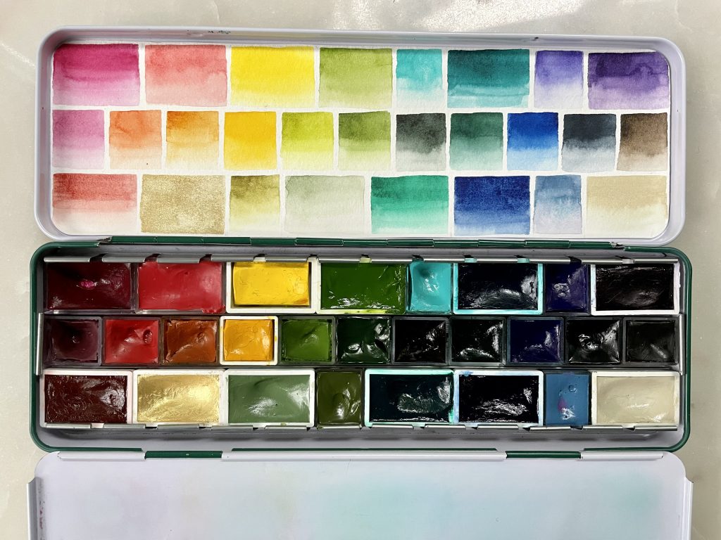 Primary watercolor palette