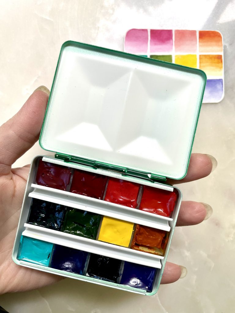 Artists' Plastic Large Oblong Watercolour Mixing Palette