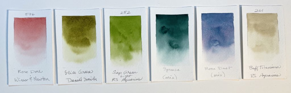 Watercolor swatches