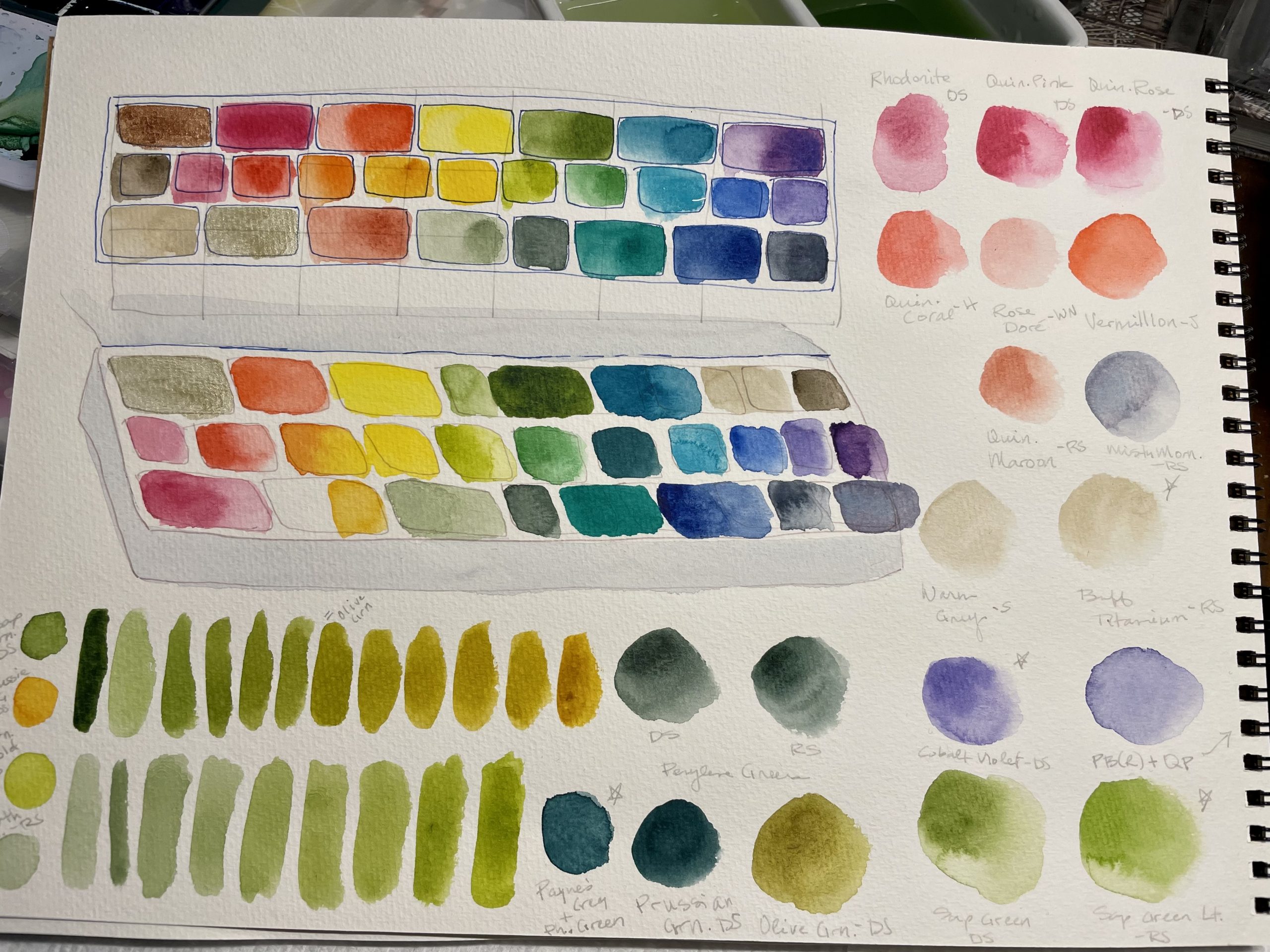 Watercolor charts and comparsons