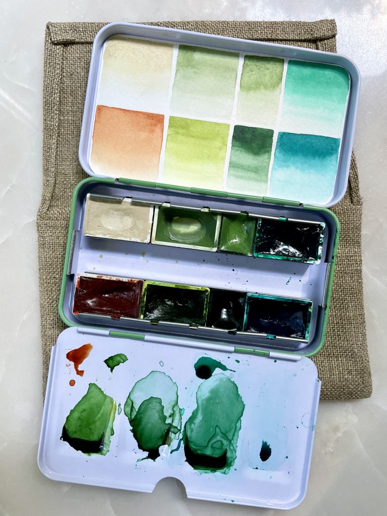 Topography watercolor palette