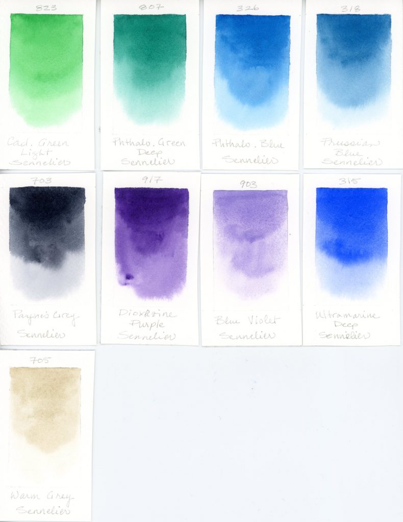 Sennelier watercolor swatches (2)