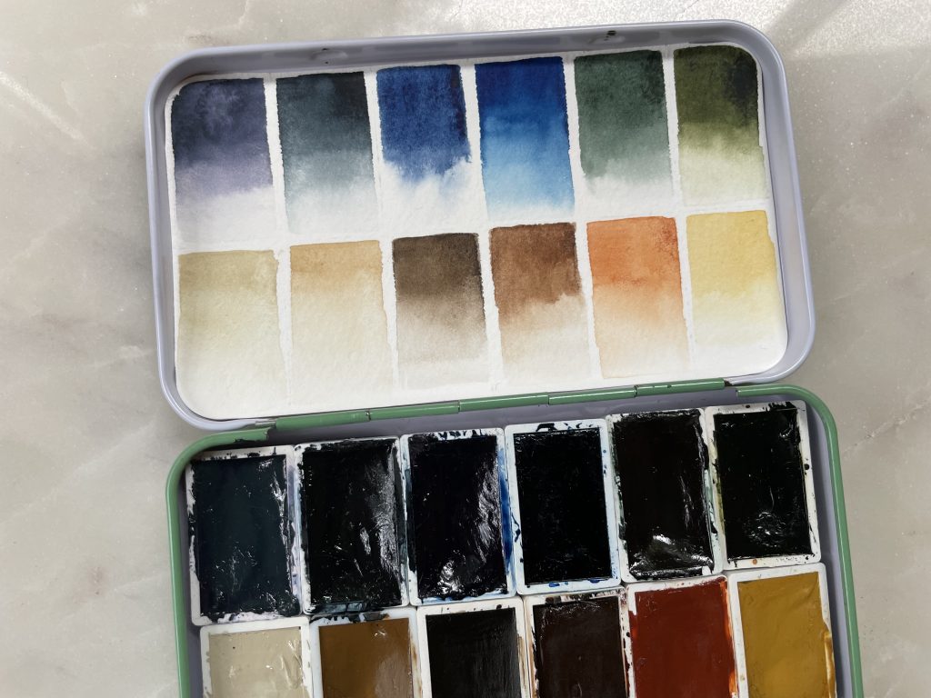 Earth Tones watercolor palette 2021