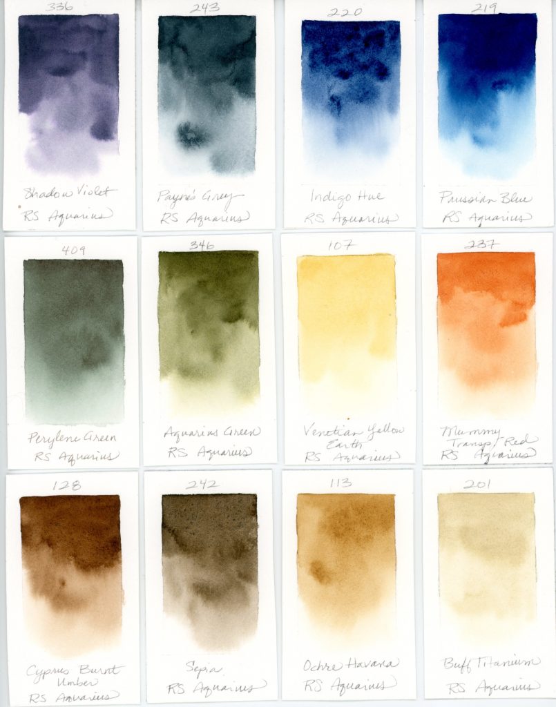 Earth Tones watercolor palette 2021