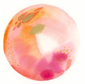 Peachy Abstract Watercolor