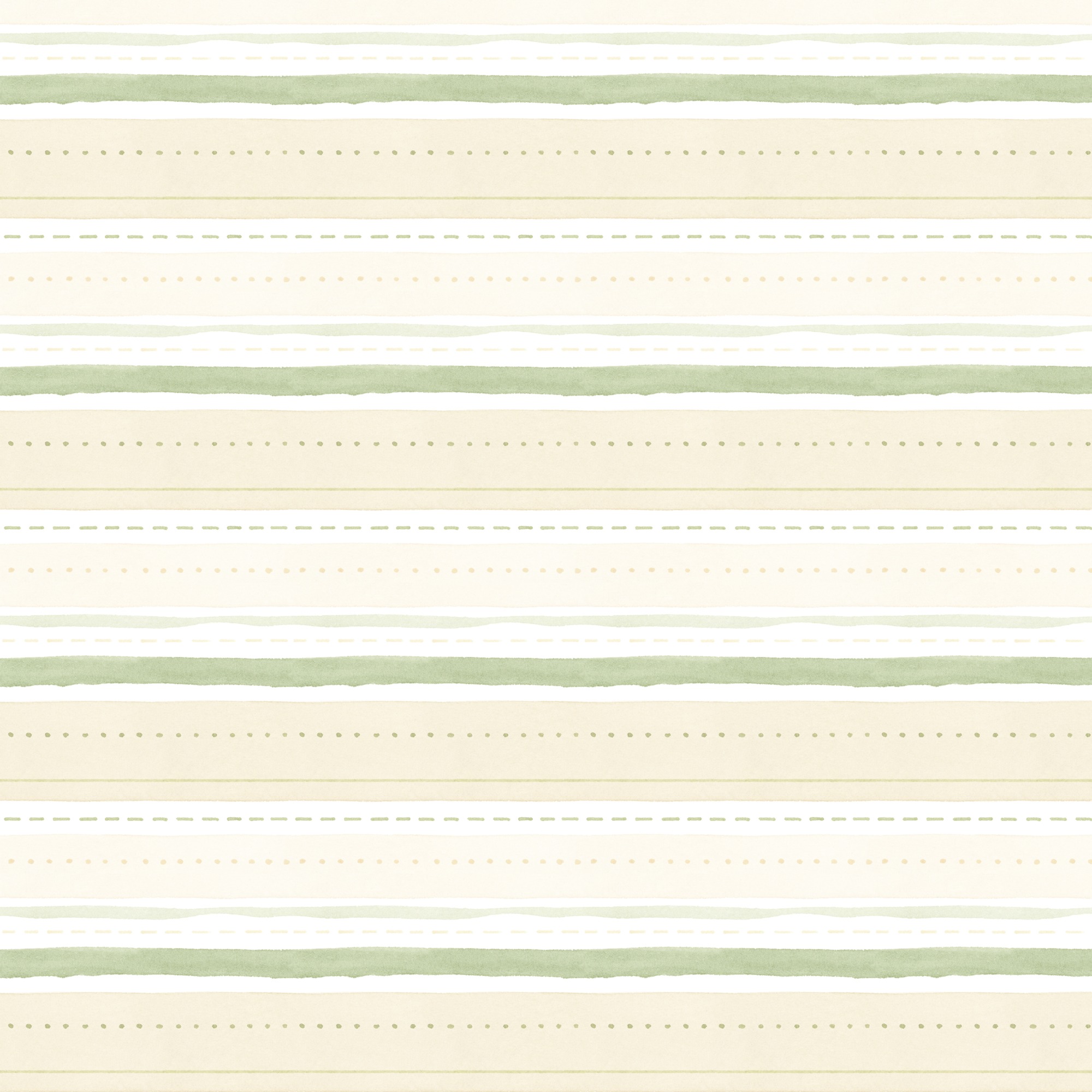 Cream & Sage Ribbon stripe pattern