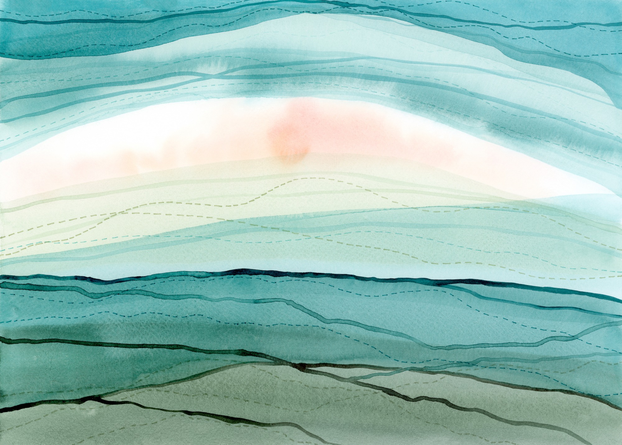 Hazy Day abstract watercolor