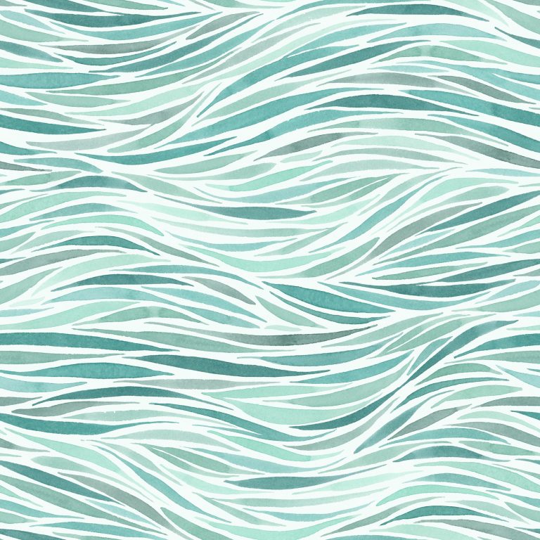 Aqua Waves Watercolor Pattern