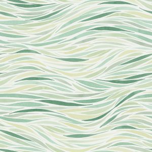 Lemongrass Waves Watercolor Pattern