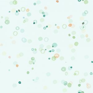 Bubbles Watercolor Pattern in Aqua