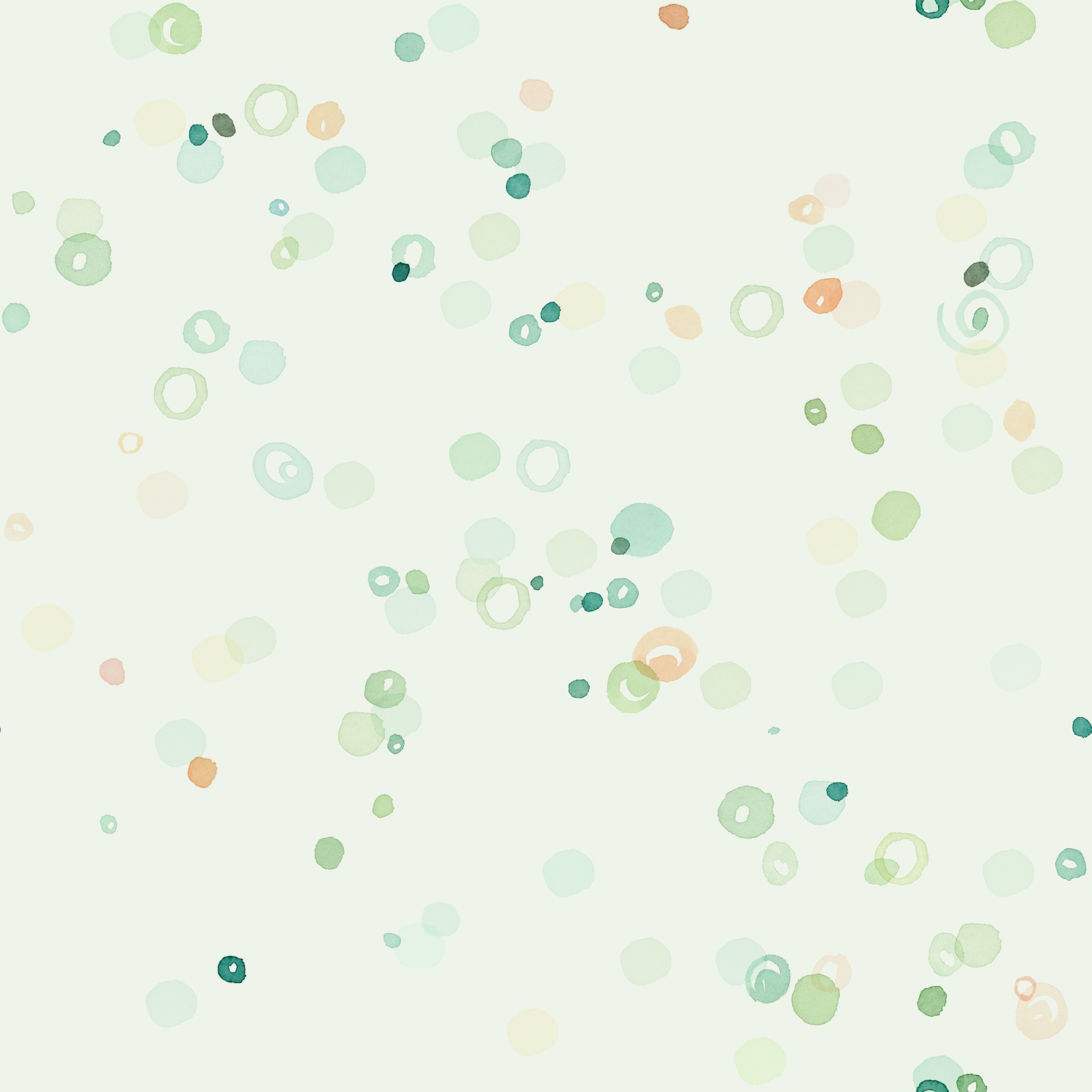 Bubbles Watercolor Pattern in Green