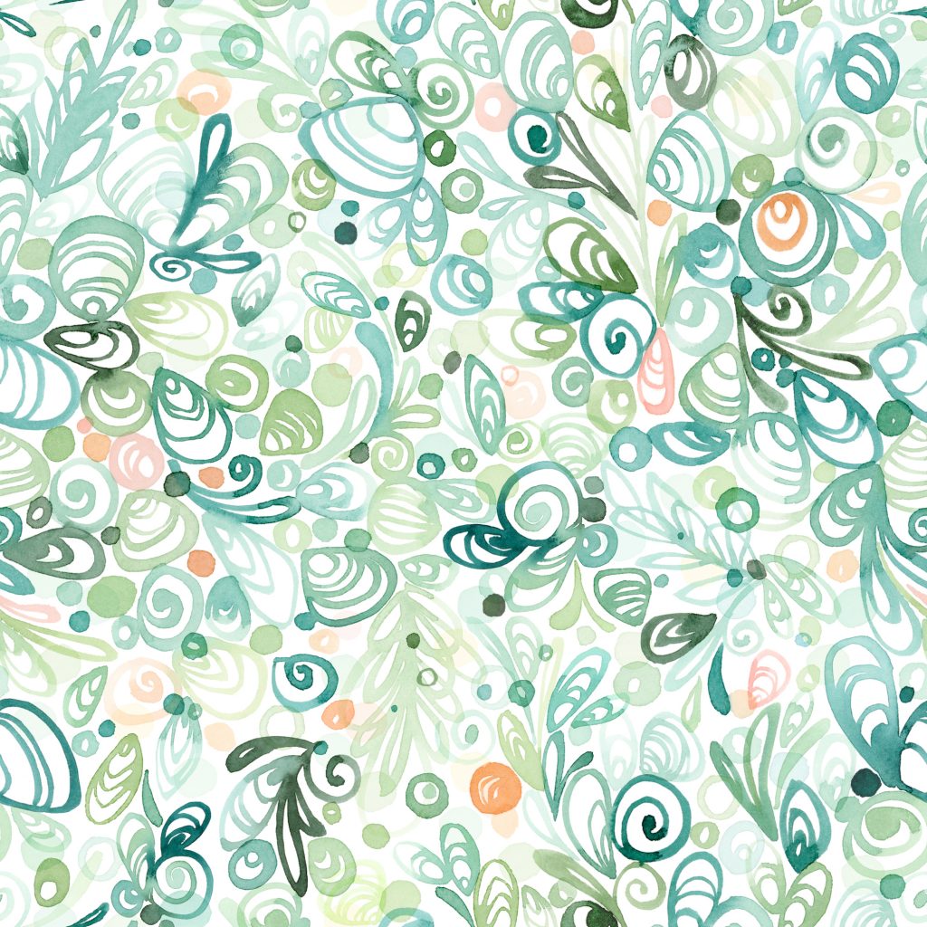 Seashell Watercolor Pattern
