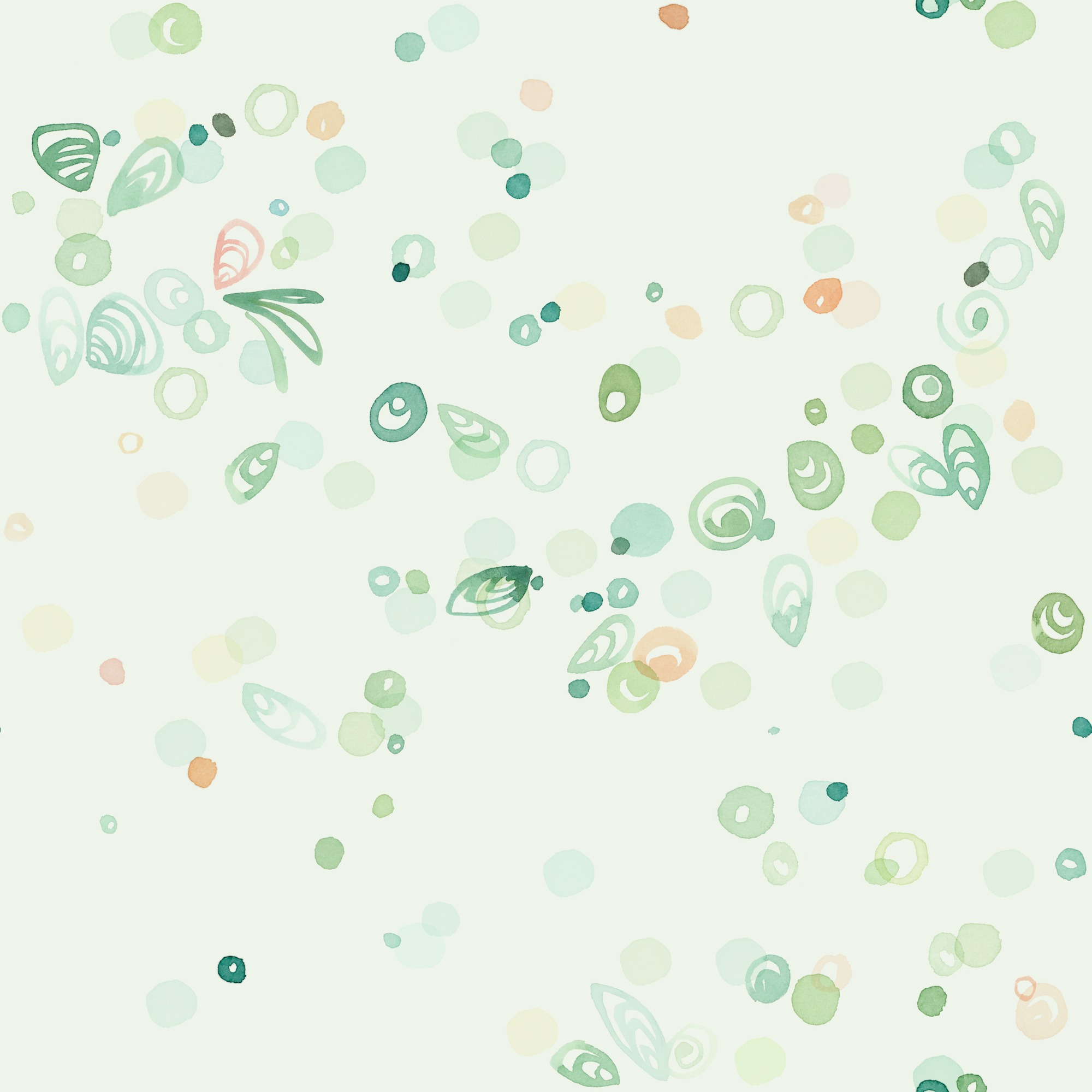 Seashell Scallop Pattern in Green