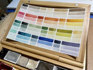 watercolor palette swatches