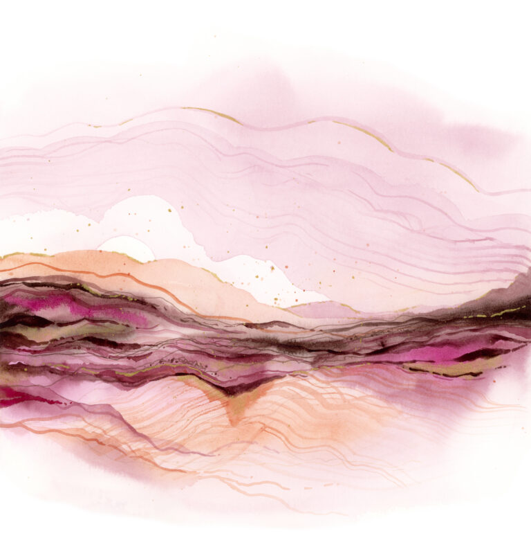 Terroir - abstract landscape watercolor